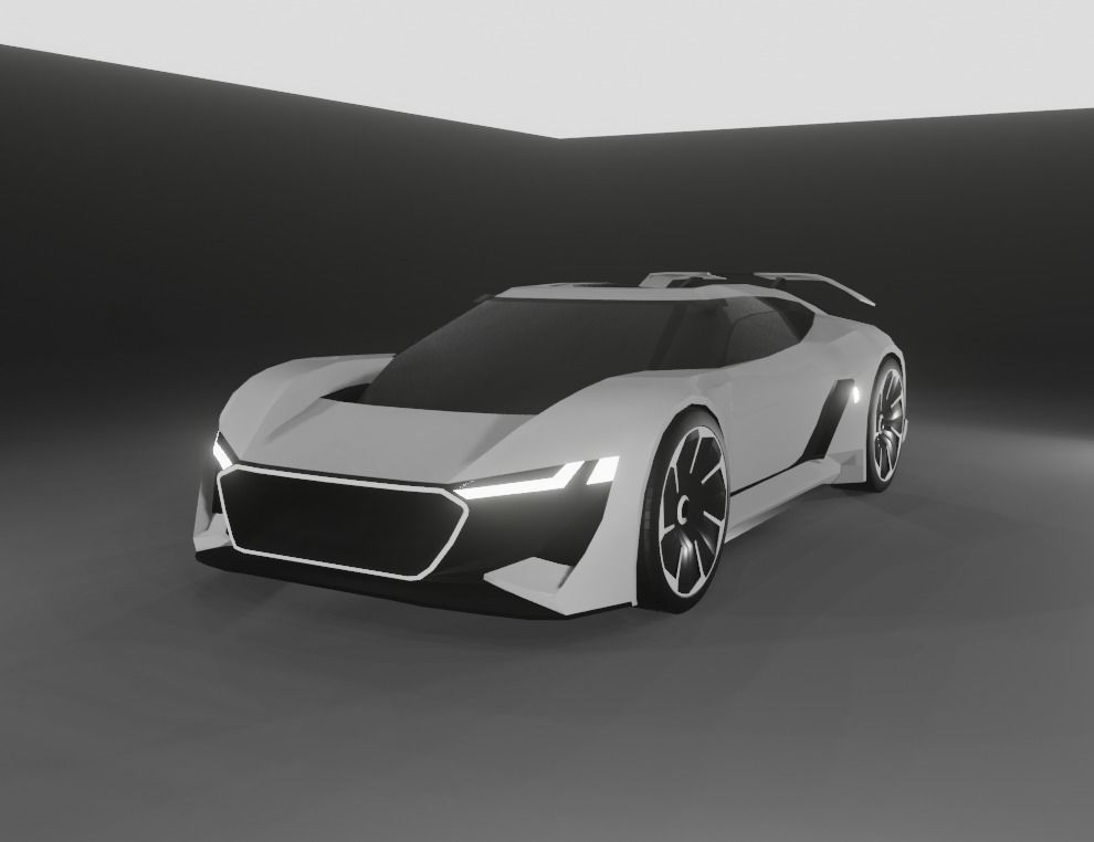 Audi PB18 E-tron  Low-poly 3D model_2