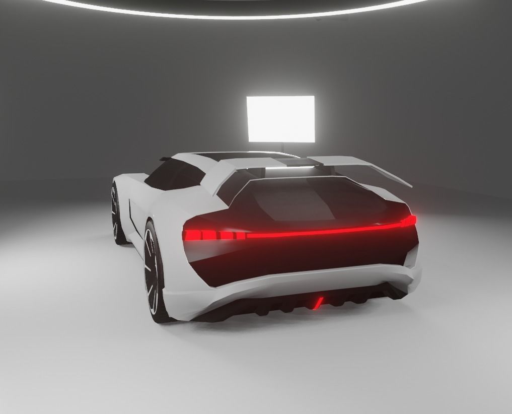Audi PB18 E-tron  Low-poly 3D model_10
