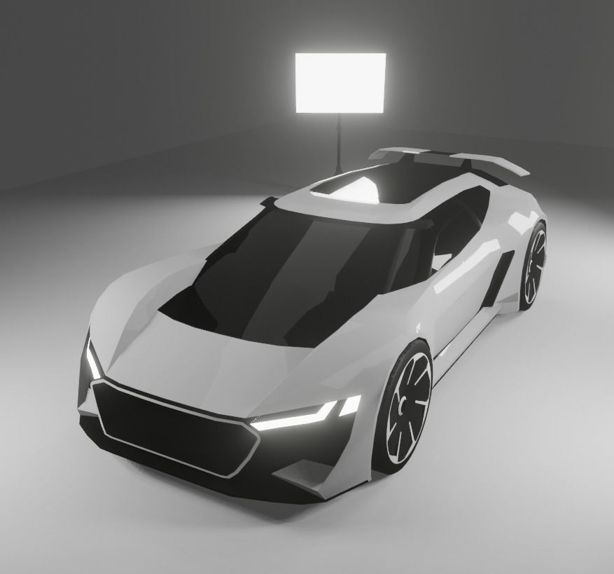 Audi PB18 E-tron  Low-poly 3D model_4