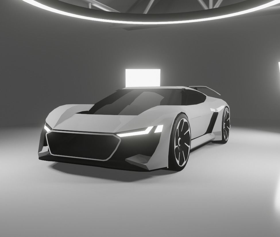 Audi PB18 E-tron  Low-poly 3D model_11