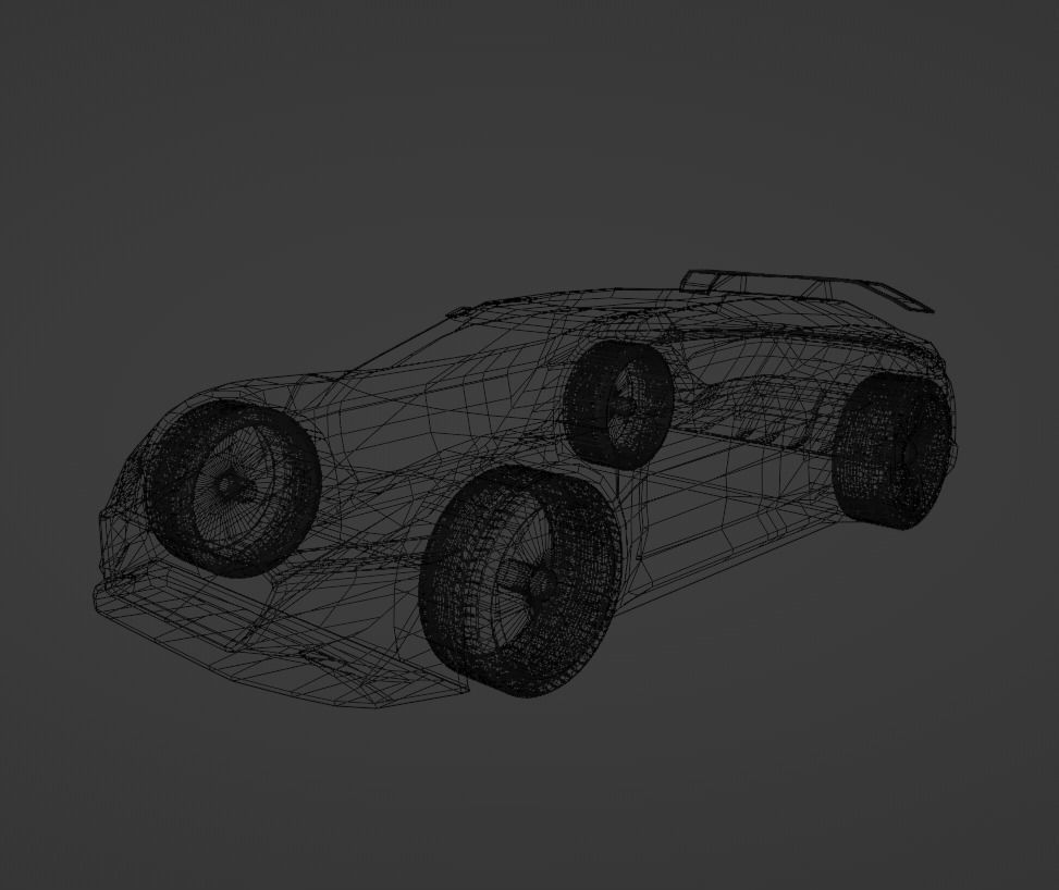 Audi PB18 E-tron  Low-poly 3D model_14