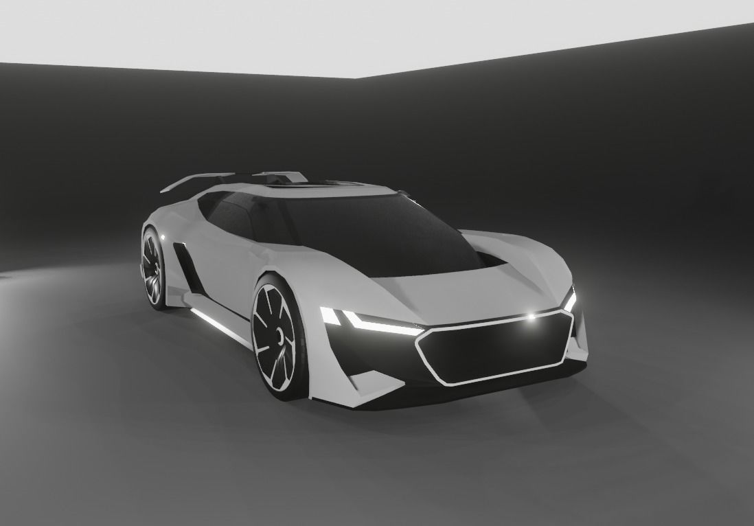Audi PB18 E-tron  Low-poly 3D model_1