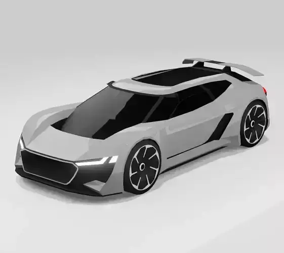 Audi PB18 E-tron  Low-poly 3D model