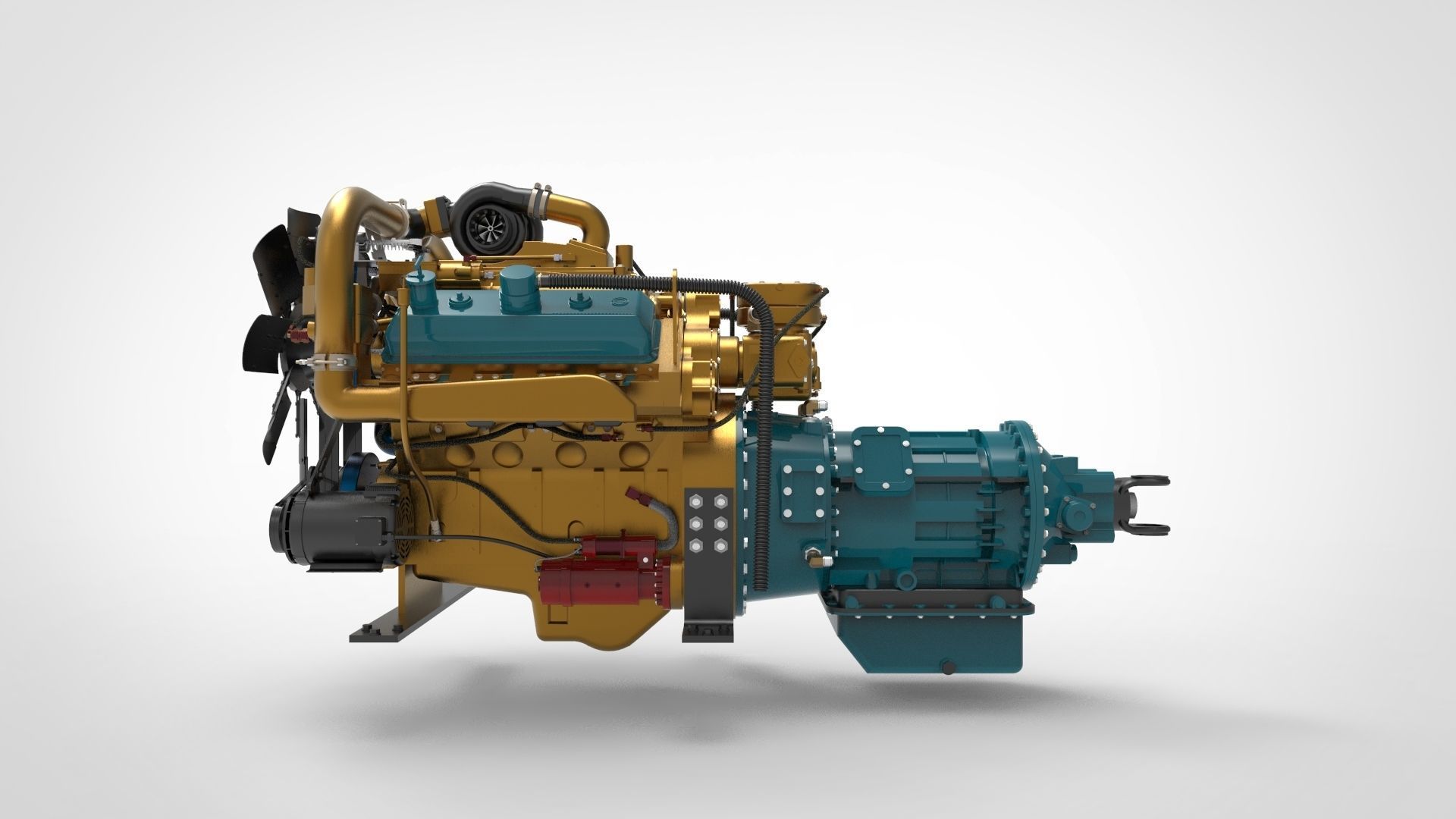 Marine diesel generator 3D model_3