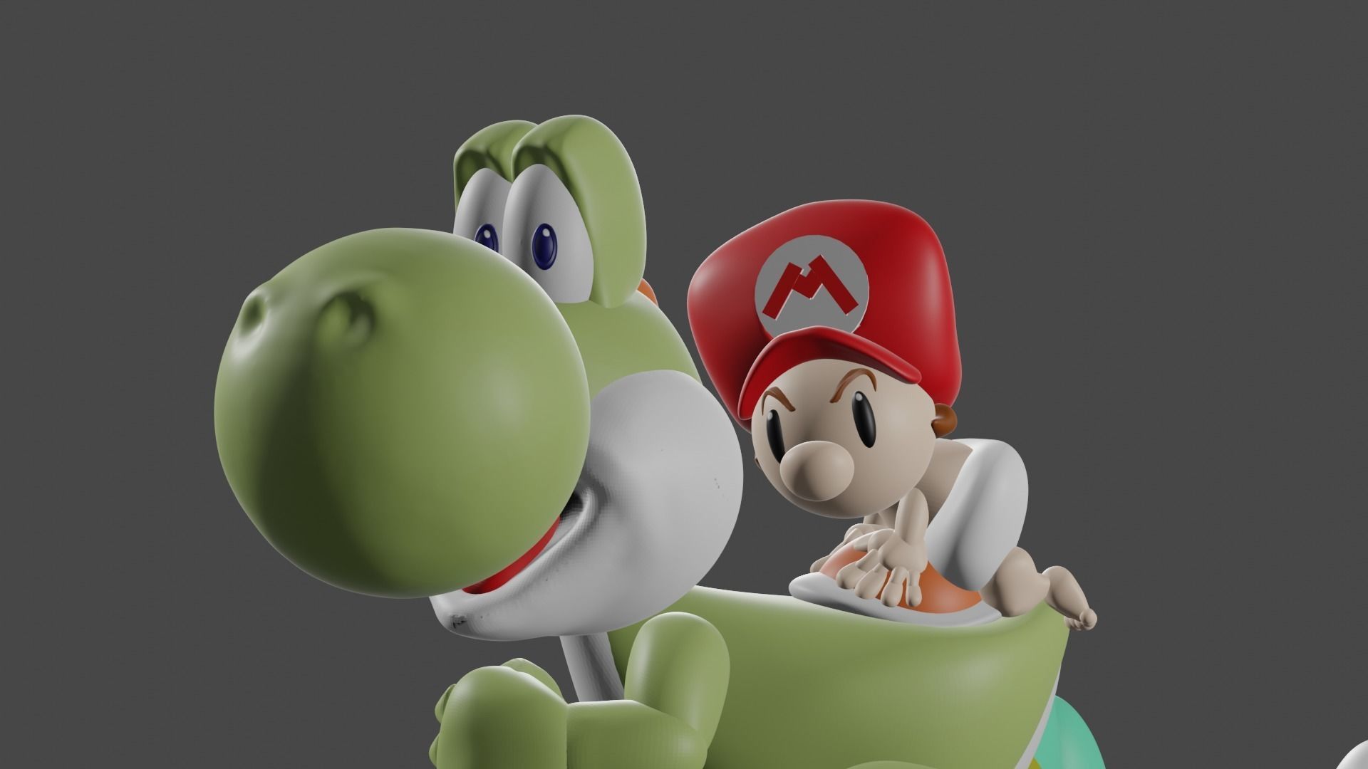 Yoshi Island 3D print model_9