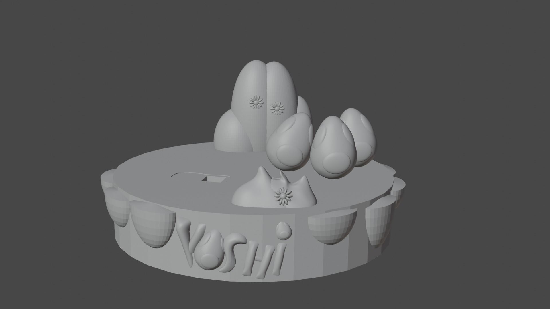 Yoshi Island 3D print model_12