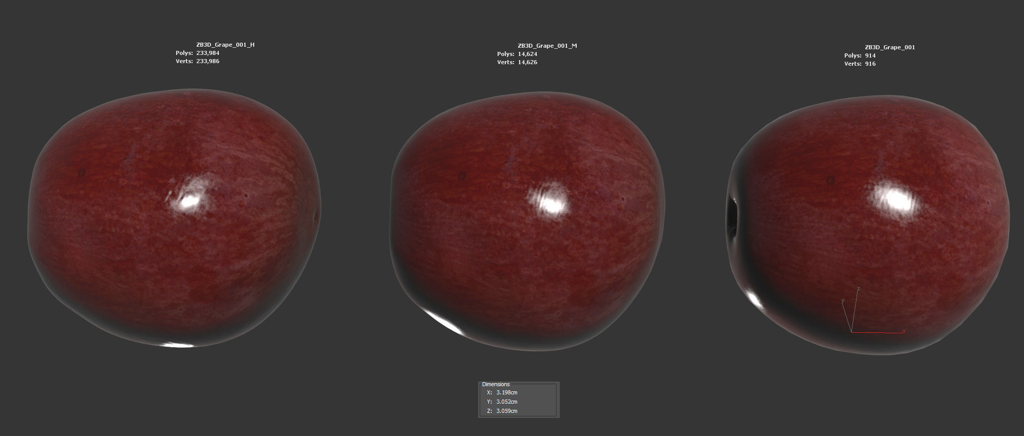 Grape 3D model_5