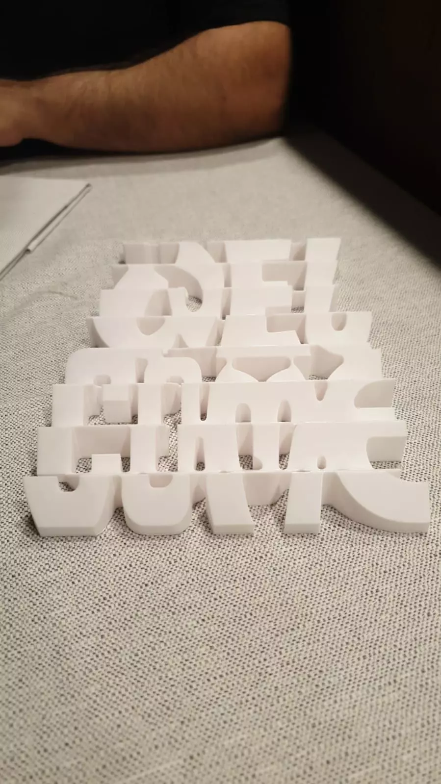 Rotating Ambigram Welcome-Goodbye 3D print model