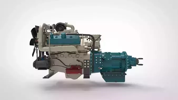 Marine diesel generator 3D model