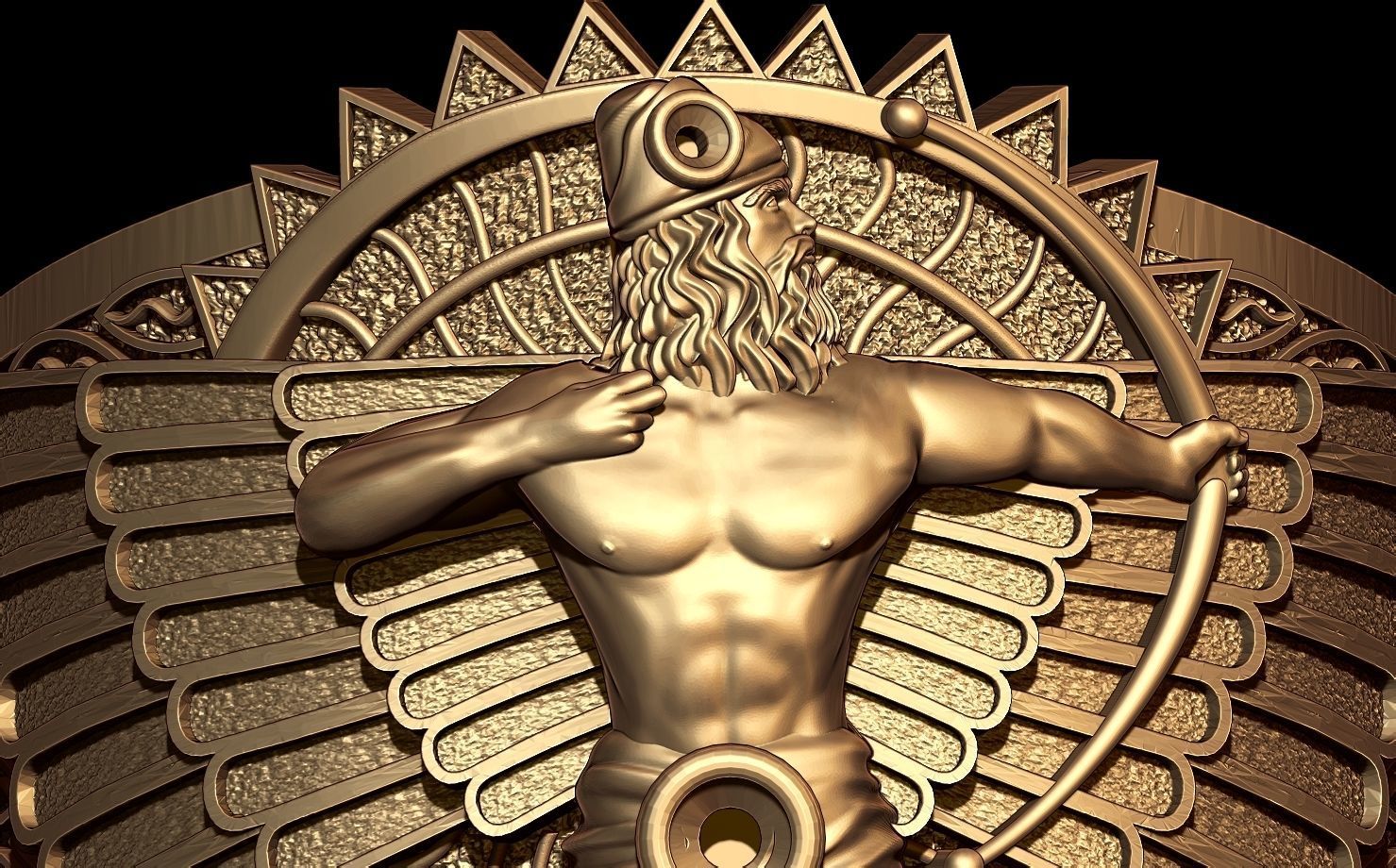 ARROW MAN RING 3D print model_4