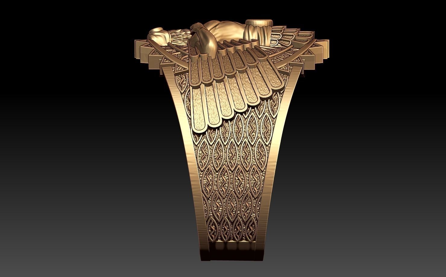 ARROW MAN RING 3D print model_2