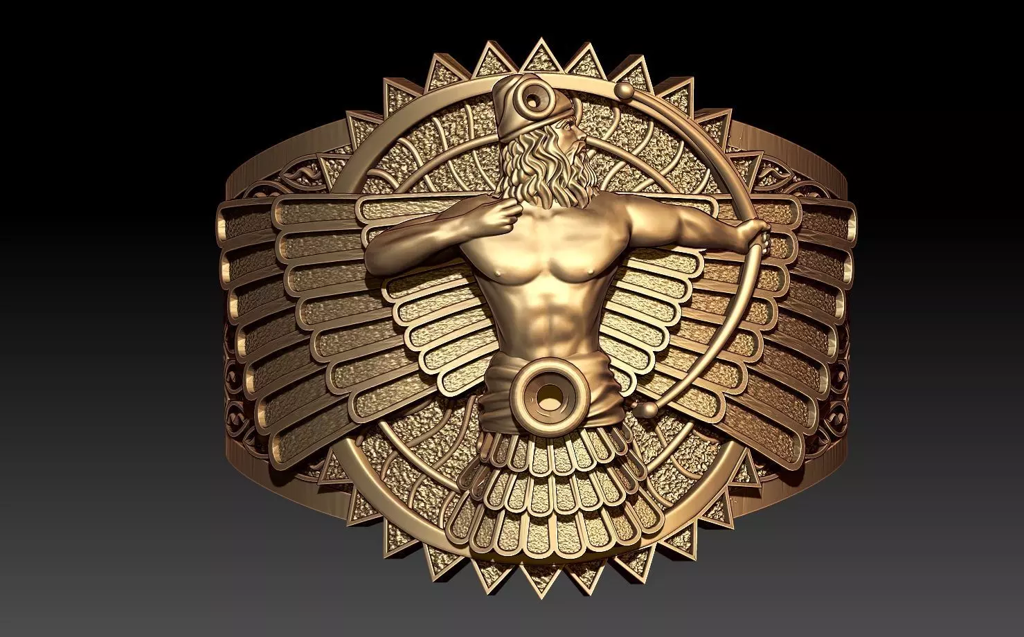 ARROW MAN RING 3D print model_0