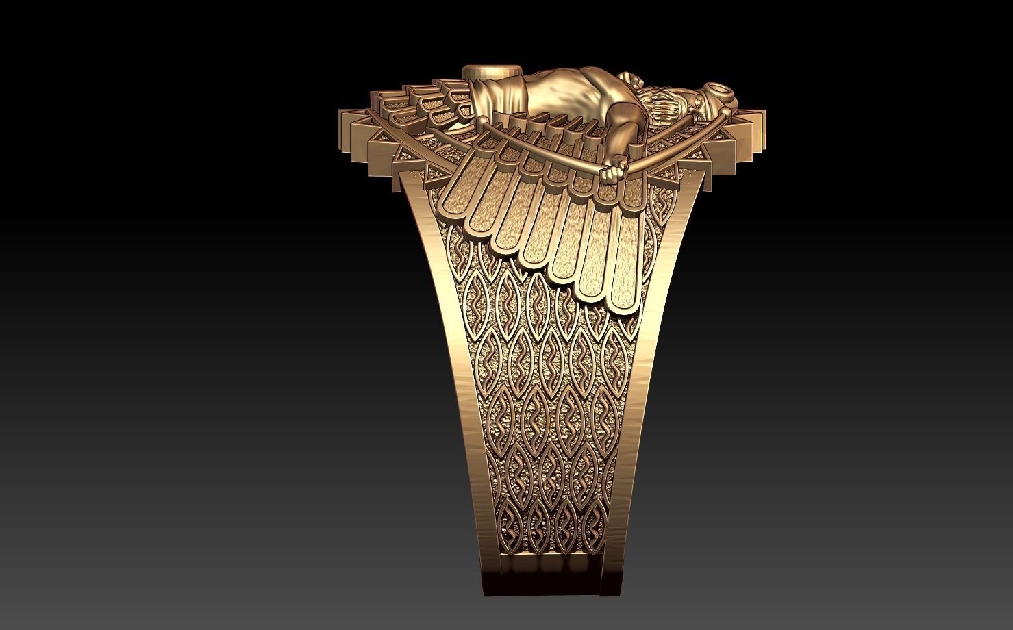 ARROW MAN RING 3D print model_1