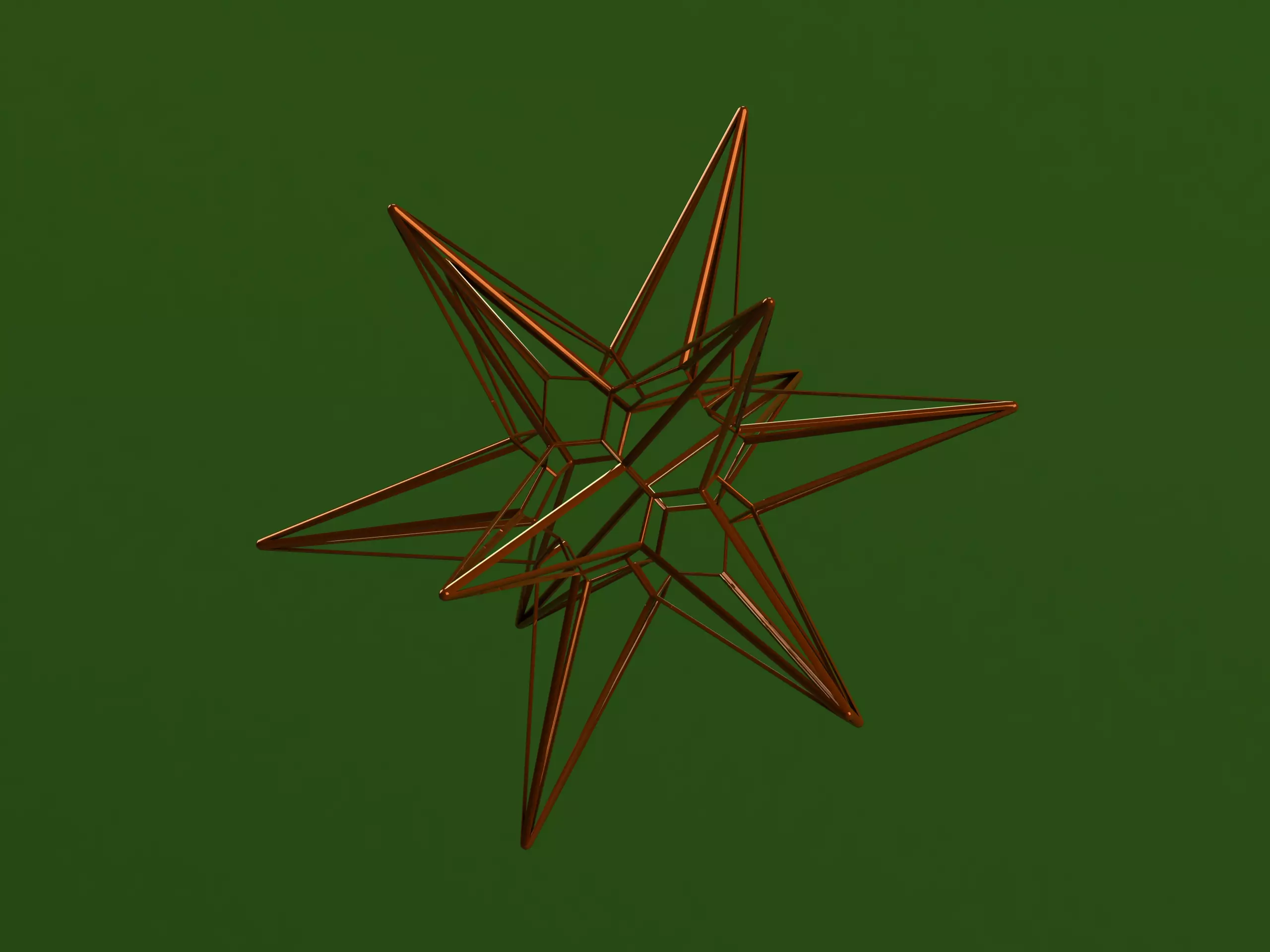 Wireframe Shape Great Triambic Icosahedron 3D print model_0