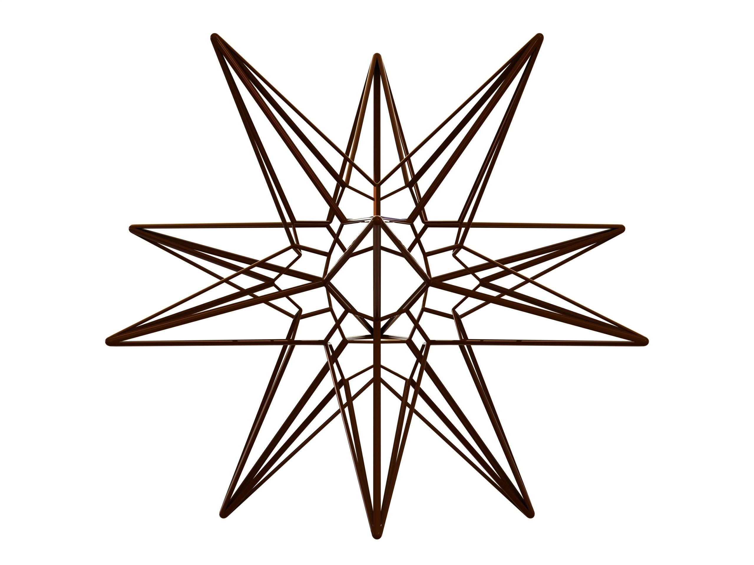 Wireframe Shape Great Triambic Icosahedron 3D print model_1