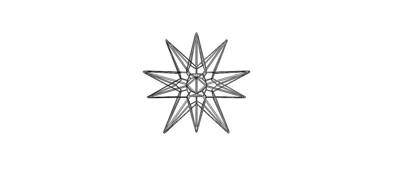 Wireframe Shape Great Triambic Icosahedron 3D print model_28