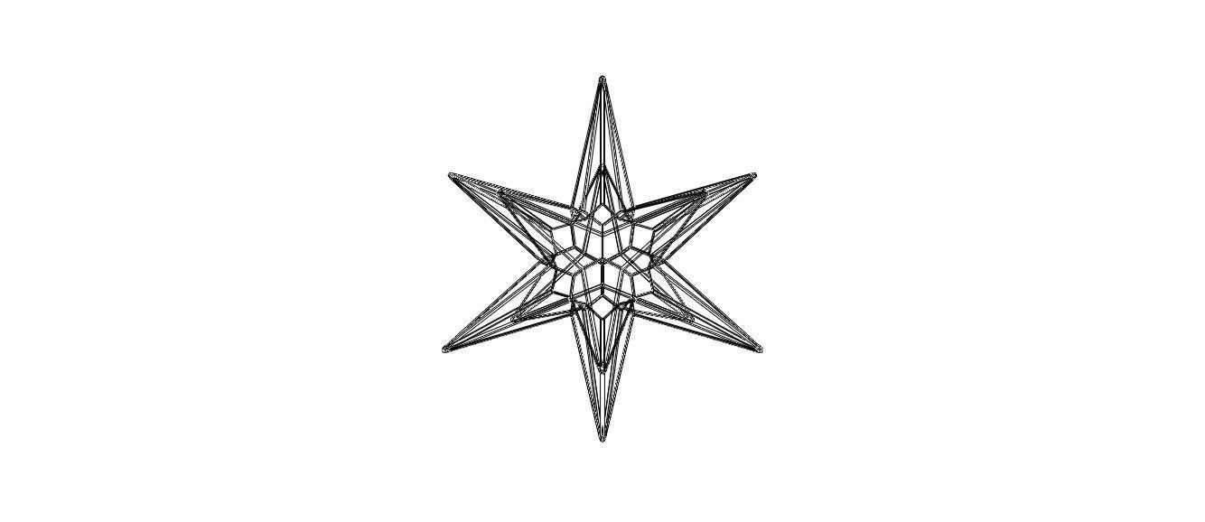 Wireframe Shape Great Triambic Icosahedron 3D print model_20