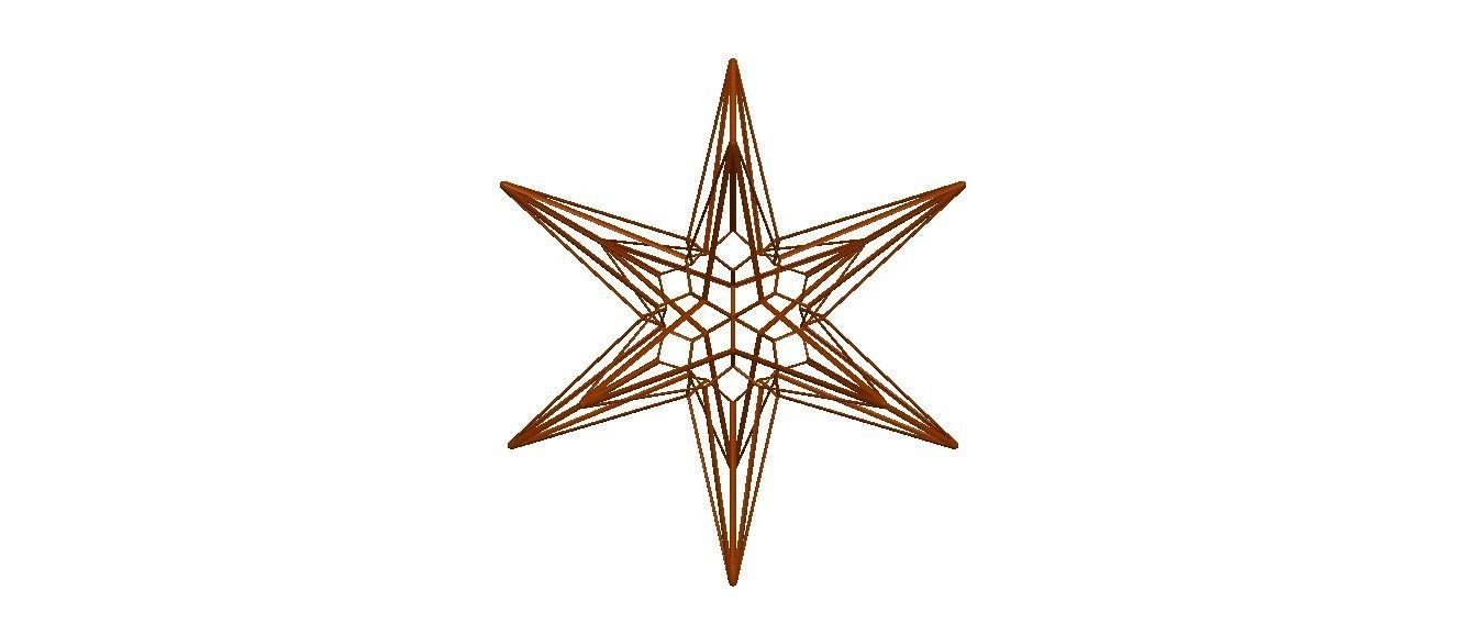 Wireframe Shape Great Triambic Icosahedron 3D print model_33