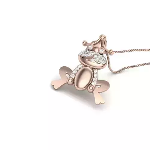 Frog Diamond Pendant renders 3dm details