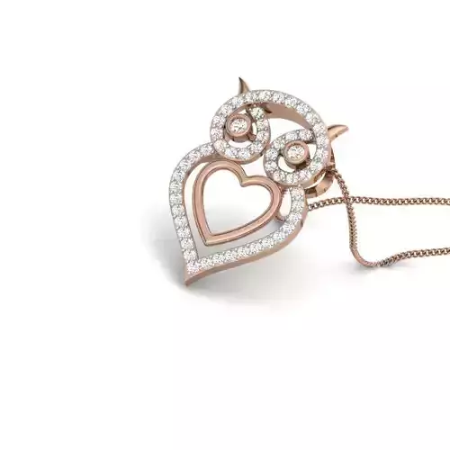 Diamond Owl Pendant renders 3dm details 3D print model