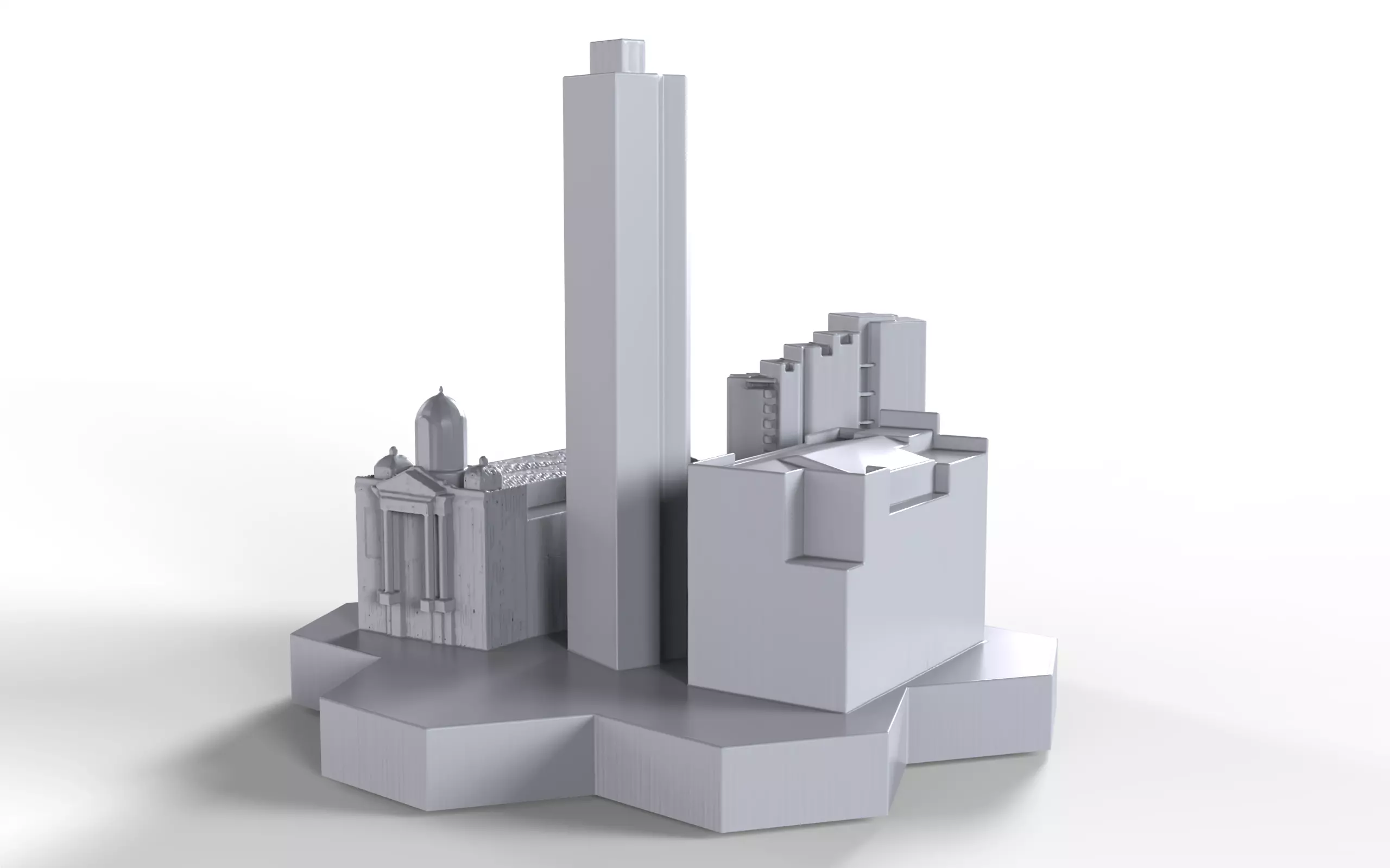 Cali Colombia most emblematic buildings 3D print model_0