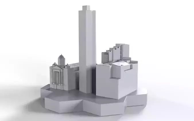 Cali Colombia most emblematic buildings 3D print model