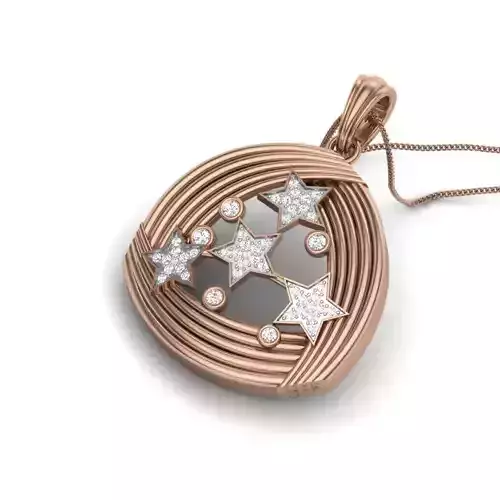 Diamond Star Pendant renders 3dm details