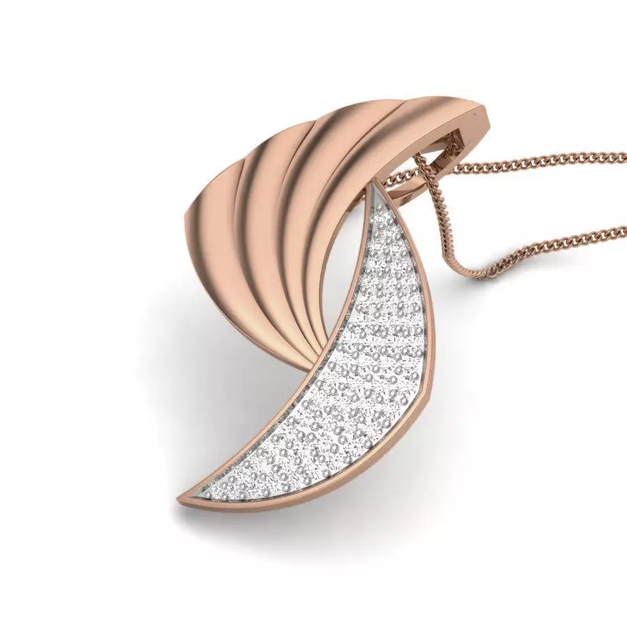 Boomerang Diamond Pendant renders 3dm details 3D print model
