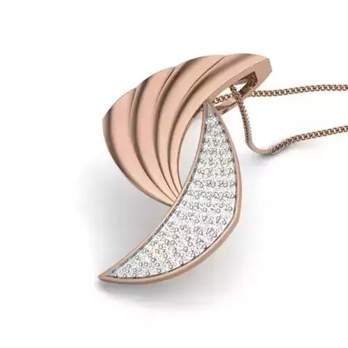 Boomerang Diamond Pendant renders 3dm details