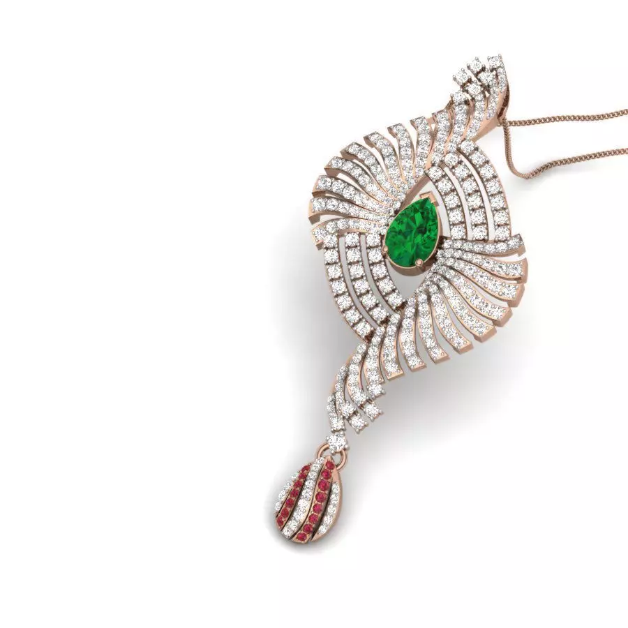 Diamond Cocktail Pendant renders 3dm details 3D print model_0