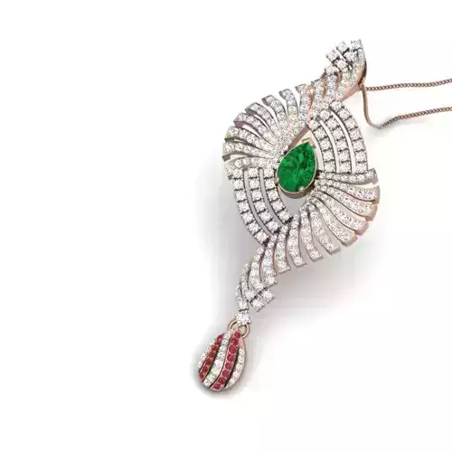 Diamond Cocktail Pendant renders 3dm details