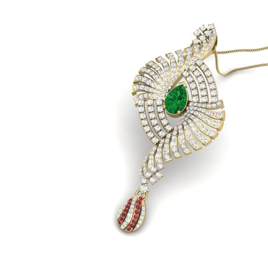 Diamond Cocktail Pendant renders 3dm details 3D print model_1