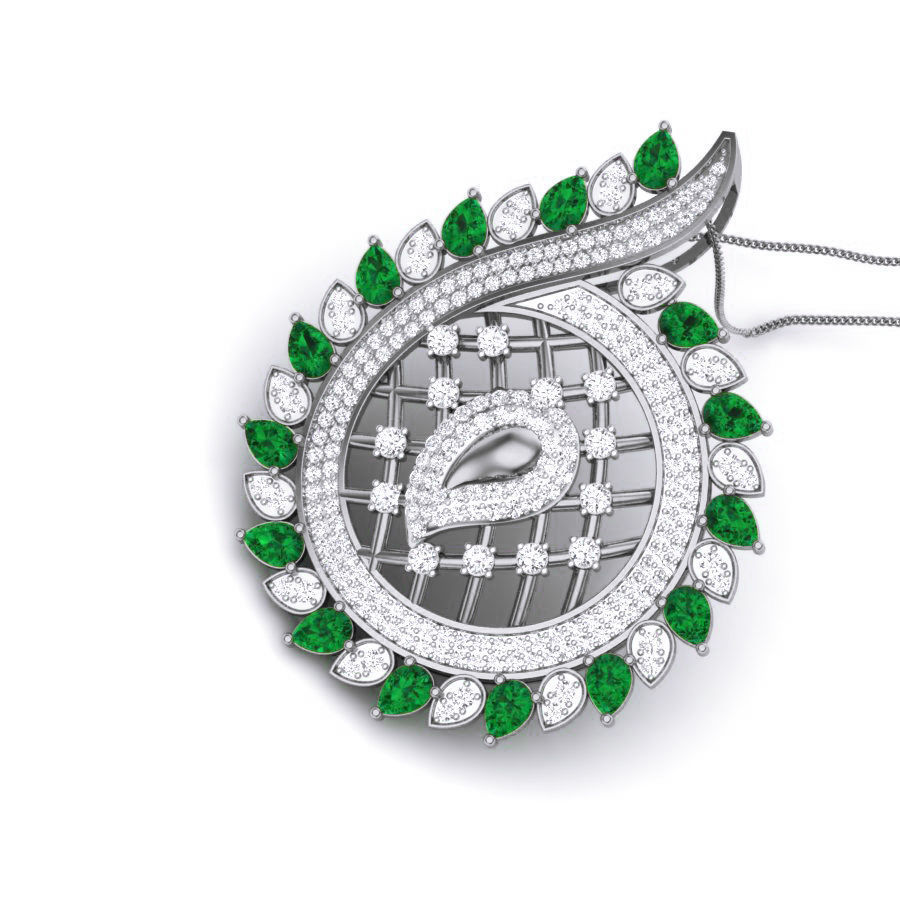 Diamond Cocktail Pendant renders 3dm details 3D print model_2