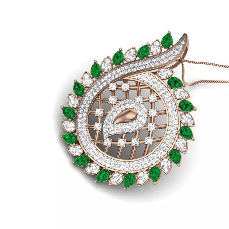 Diamond Cocktail Pendant renders 3dm details 3D print model_0