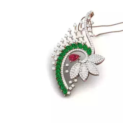 Diamond Cocktail Pendant renders 3dm details