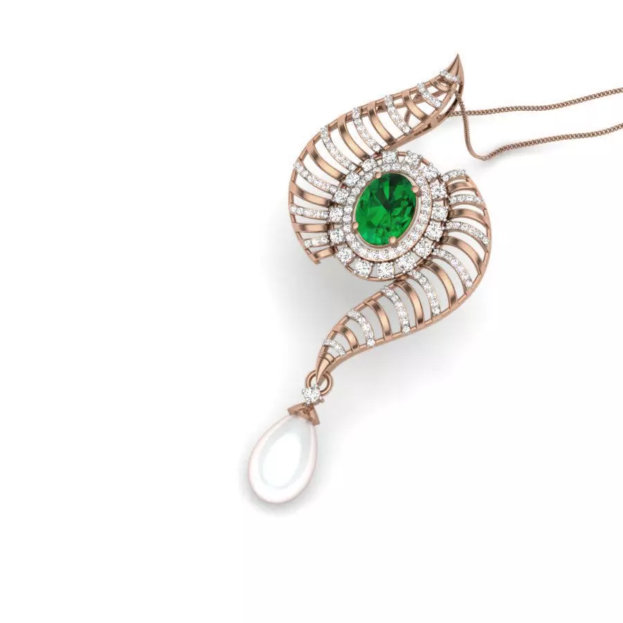 Diamond Cocktail Pendant renders 3dm details 3D print model_0