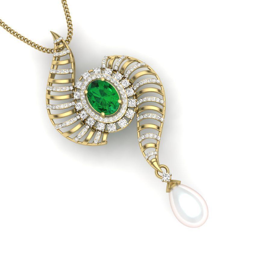 Diamond Cocktail Pendant renders 3dm details 3D print model_10