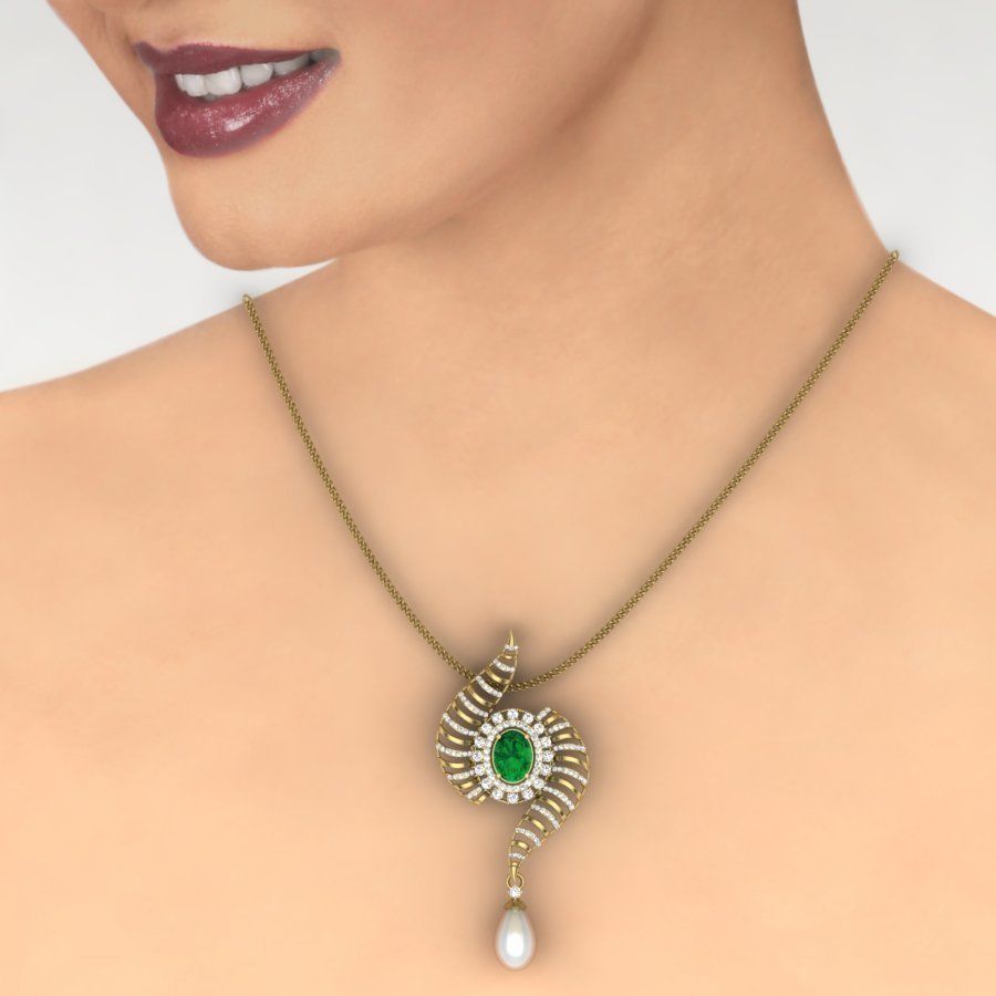 Diamond Cocktail Pendant renders 3dm details 3D print model_3