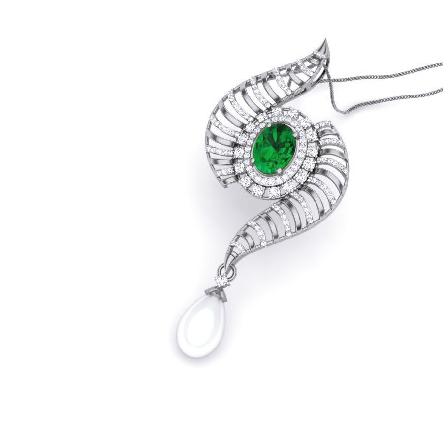 Diamond Cocktail Pendant renders 3dm details 3D print model_2