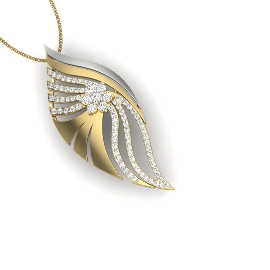 Wings Diamond Pendant renders 3dm details 3D print model_10