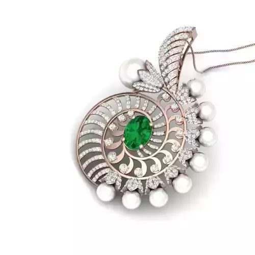 Diamond Cocktail Pendant renders 3dm details