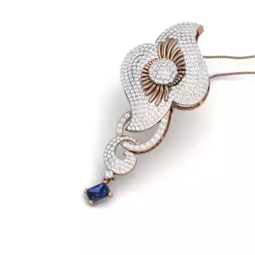 Diamond Cocktail Pendant renders 3dm details