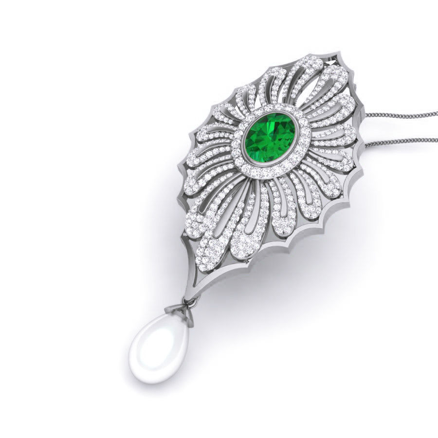 Diamond Cocktail Pendant renders 3dm details 3D print model_2