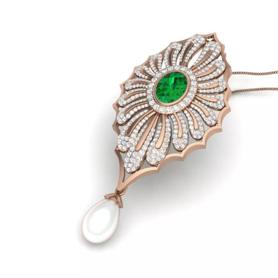 Diamond Cocktail Pendant renders 3dm details 3D print model_0