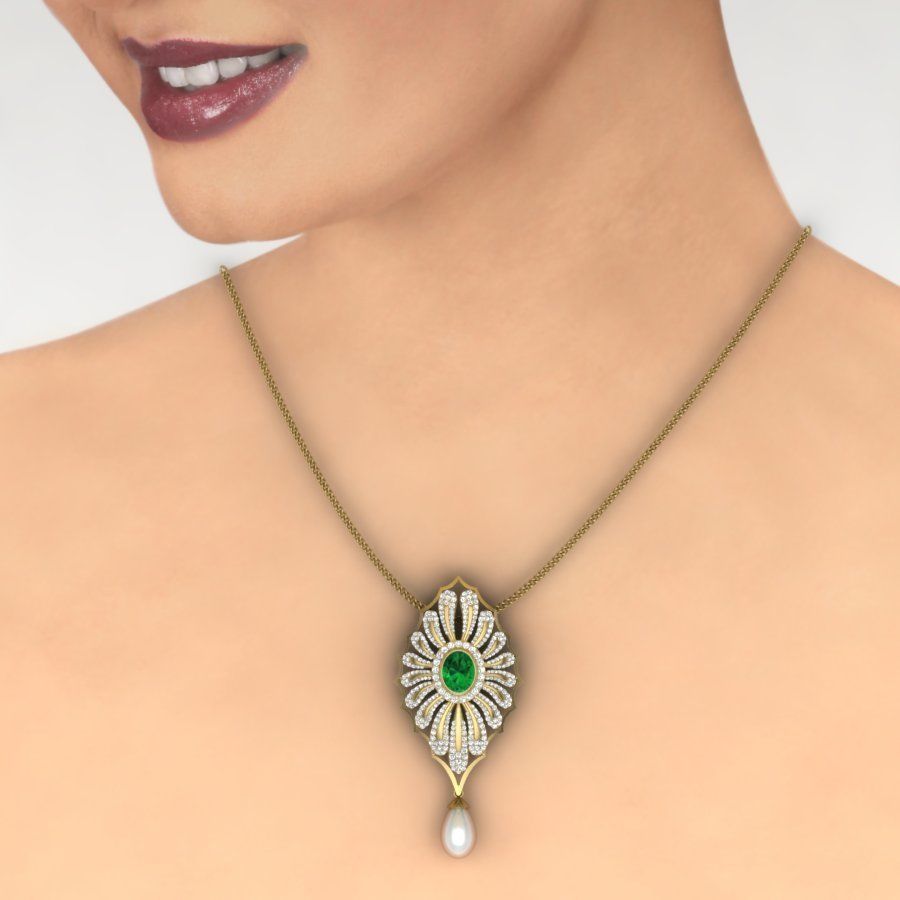 Diamond Cocktail Pendant renders 3dm details 3D print model_3