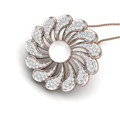 Flower Diamond Cocktail Pendant renders 3dm details 3D print model