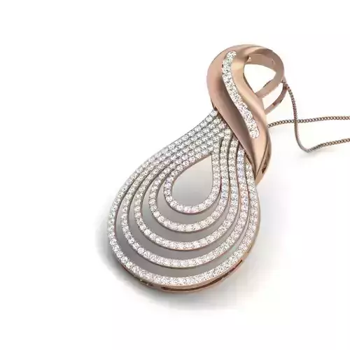 Infinity Diamond Pendant renders 3dm details