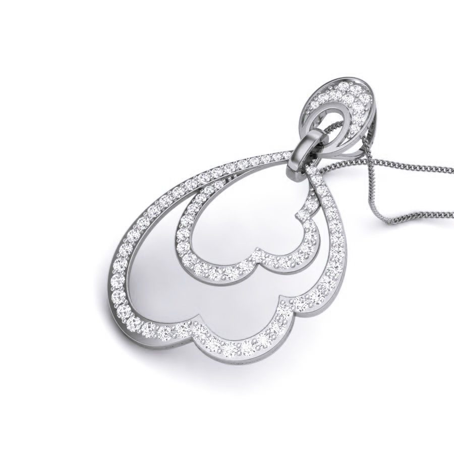 Diamond Pendant renders 3dm details 3D print model_2