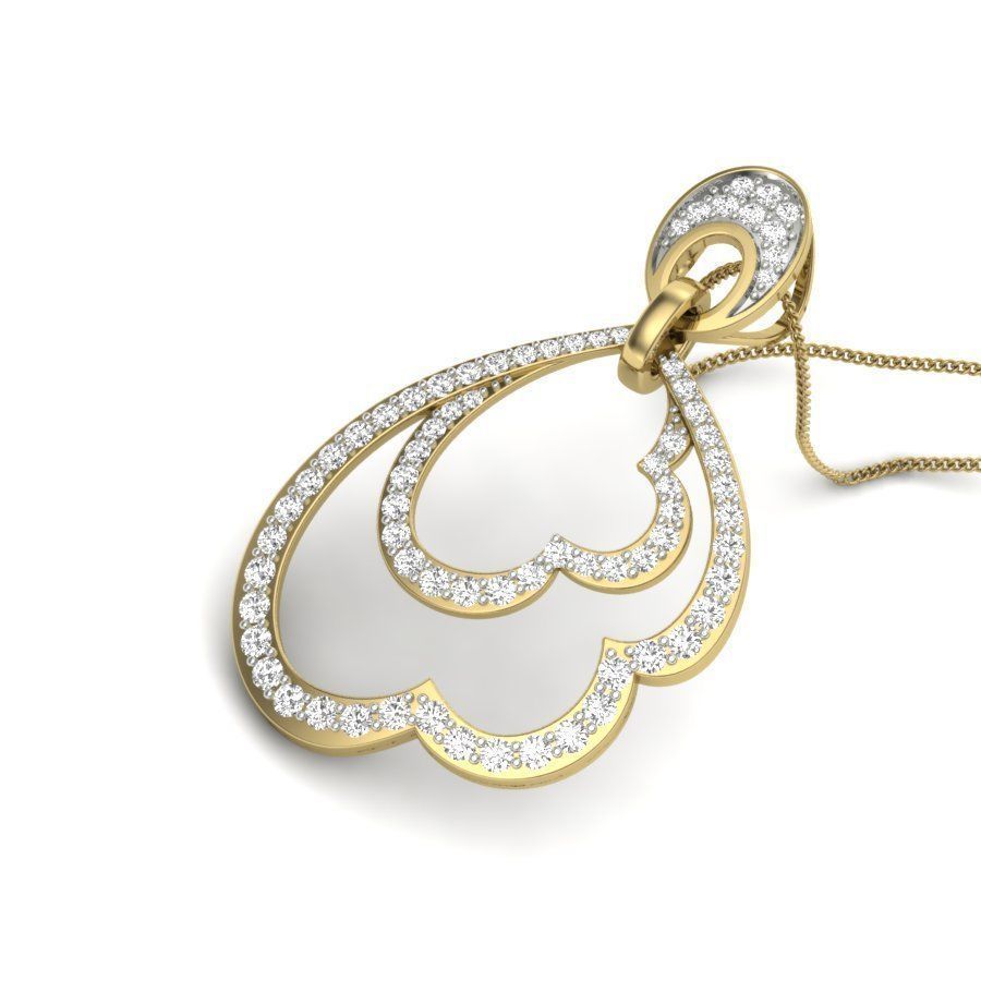 Diamond Pendant renders 3dm details 3D print model_1