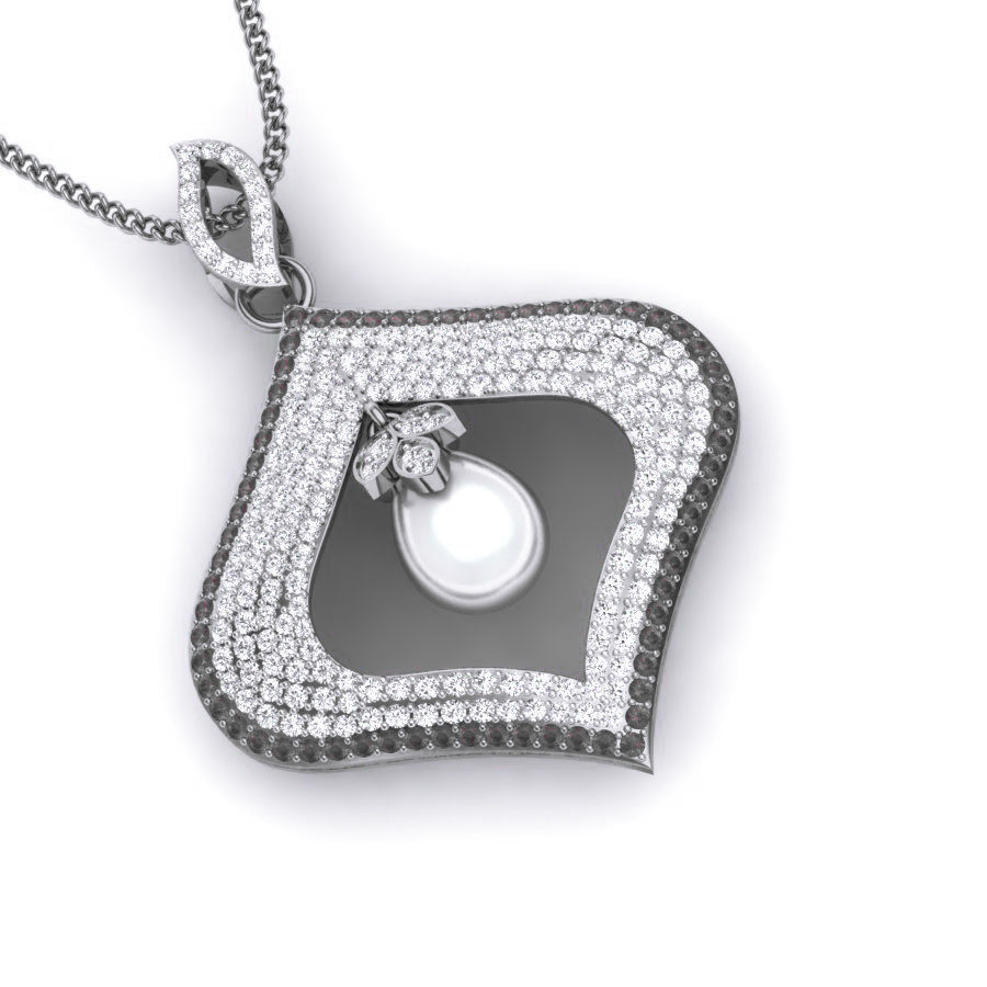 Diamond Pearl Pendant renders 3dm details 3D print model_7